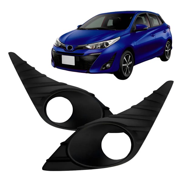 Par Grade Lateral Parachoque Yaris 2018 A 2020 C/ Furo Preto