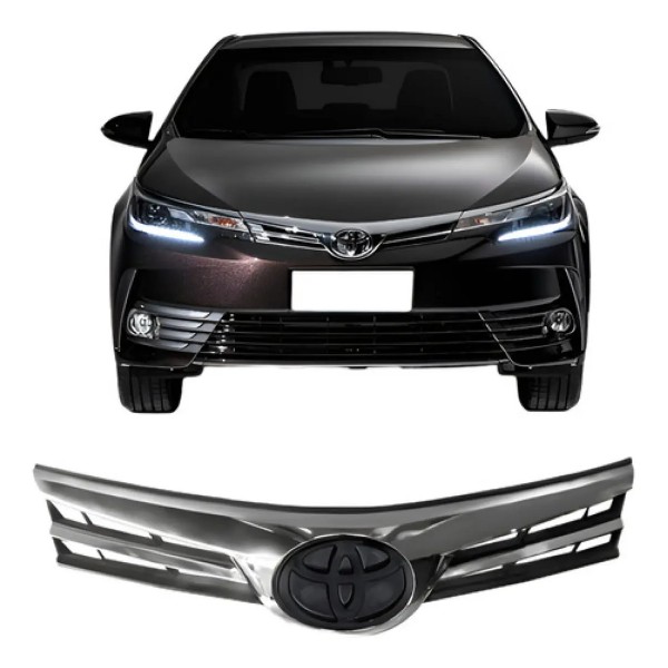 Grade Radiador Corolla 2018 2019  Com Friso Cromada Cromada