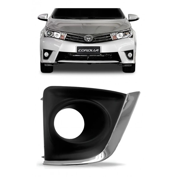 Grade Moldura Milha Toyota Corolla 2015 16 17 Friso Cromado