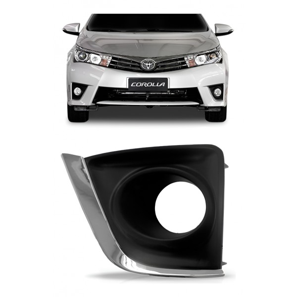 Grade Moldura Milha Toyota Corolla 2015 16 17 Friso Cromado