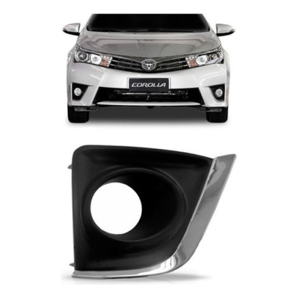 Grade Moldura Milha Toyota Corolla 2015 16 17 Friso Cromado