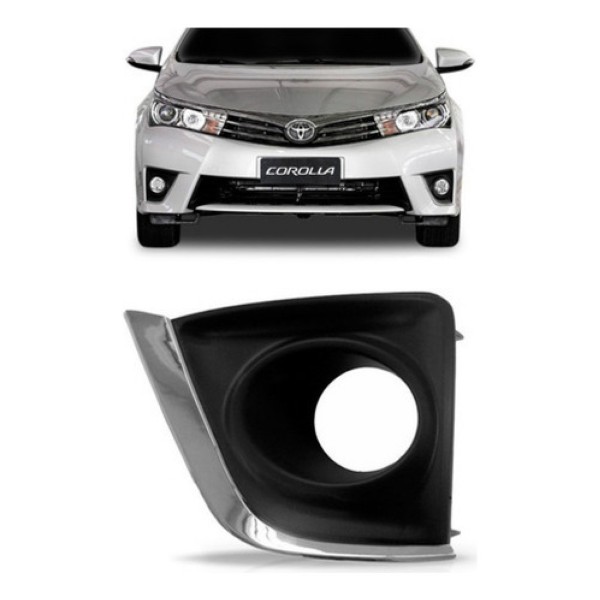 Grade Moldura Milha Toyota Corolla 2015 16 17 Friso Cromado