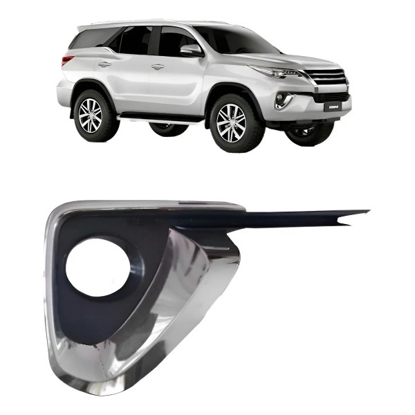Moldura Milha Hilux Sw4 2016 A 2018 C/ Furo Cromado