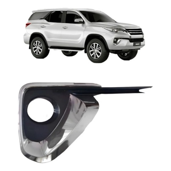 Moldura Milha Hilux Sw4 2016 A 2018 C/ Furo Cromado