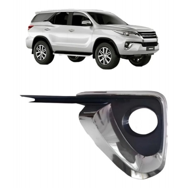 Moldura Milha Hilux Sw4 2016 A 2018 C/ Furo Cromado