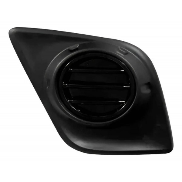 Par Grade Moldura Milha Hilux 2016 2017 2018 Sem Furo Preta Preto