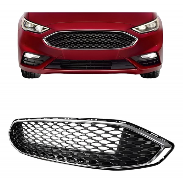 Grade Dianteira Fusion 2017 2018 2019 Colmeia Friso Cromado