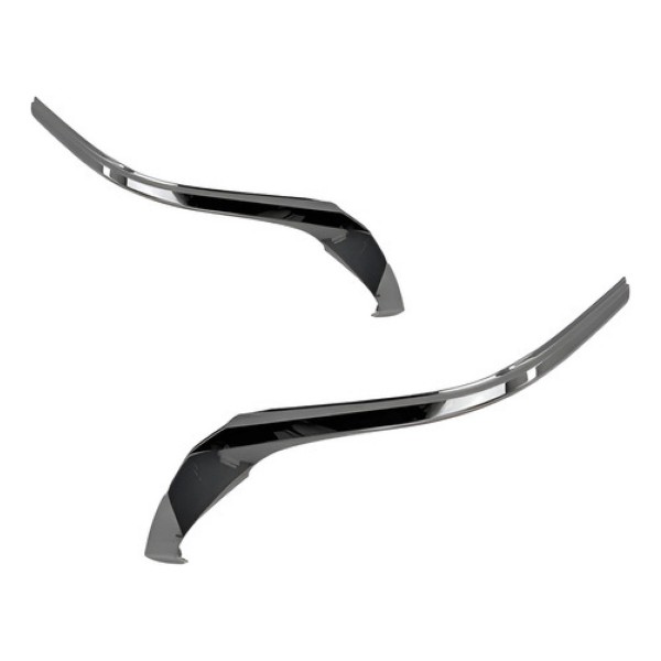 Par Friso Farol Dianteiro Hilux Sw4 2021 Até 2024 Cromado Preto