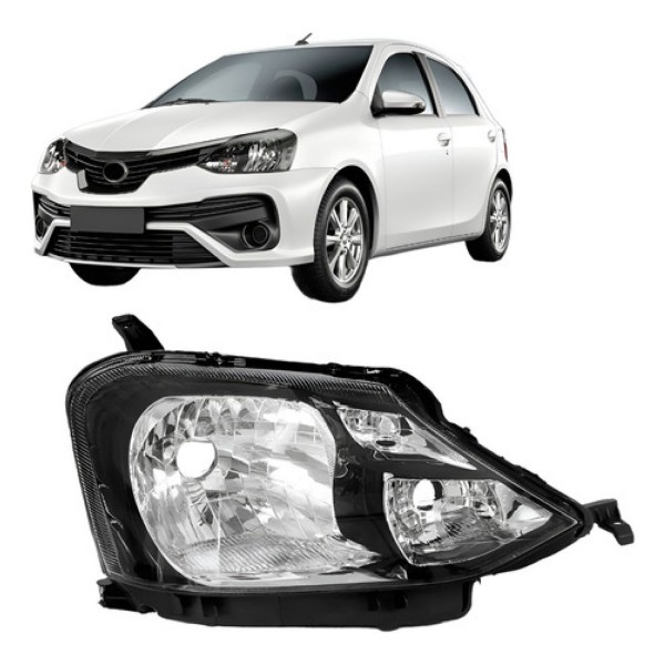 Farol Manual Etios 2017 A 2021 Mascara Negra Tyc