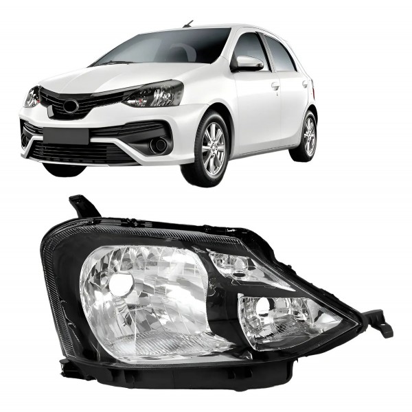 Farol Manual Etios 2017 A 2021 Mascara Negra Tyc