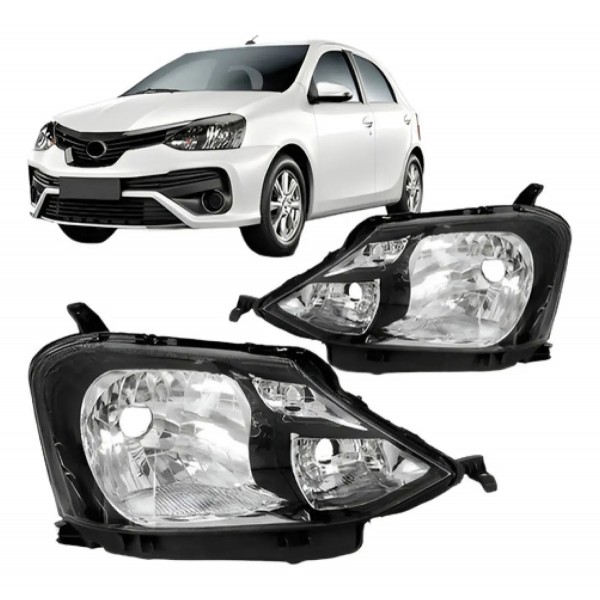 Par Farol Manual Etios 2017 A 2021 Mascara Negra Tyc