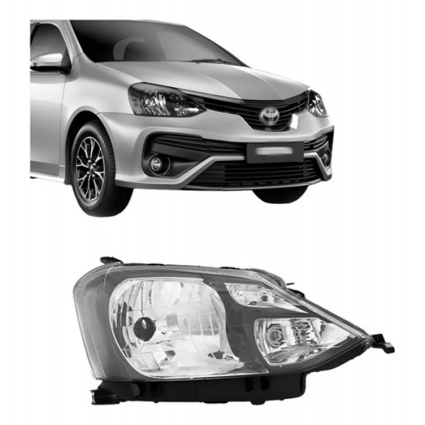Farol Etios 2017 2018 2019 20 2021 Manual Máscara Negra Tyc