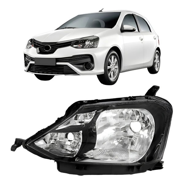 Farol Etios 2017 2018 2019 2020 2021 Mascara Negra