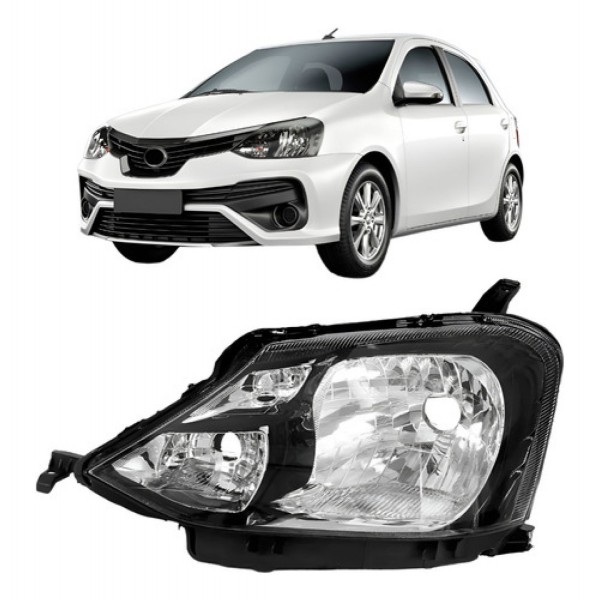 Farol Etios 2017 2018 2019 2020 2021 Mascara Negra