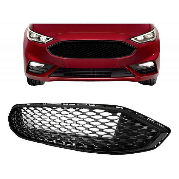 Grade Radiador Fusion 2017/2019 Colmeia Friso Pto Brilhante Preto