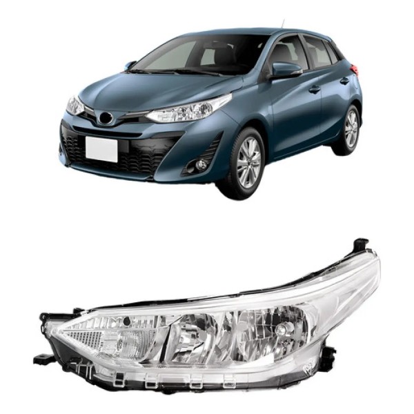 Farol Para Toyota Yaris 2018 2019 2020 Cromado