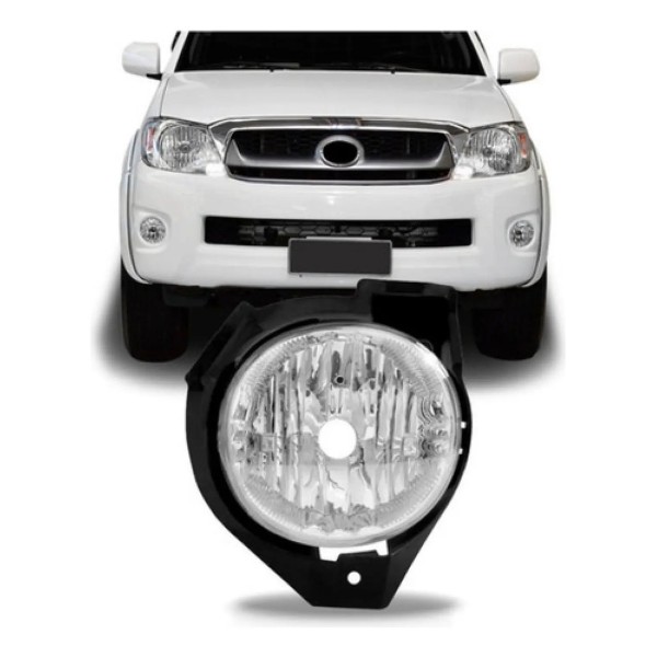 Farol Milha Auxiliar Hilux Srv 2009 2010 2011 Com Suporte