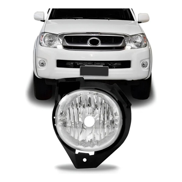 Farol Milha Auxiliar Hilux Srv 2009 2010 2011 Com Suporte