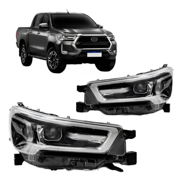 Par Farol Hilux Srv Sr Srx Ano 2021 2022 2023 2024 Com Led