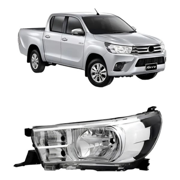 Farol Hilux Srv 2016 2018 2019 2020 Pickup Sem Led