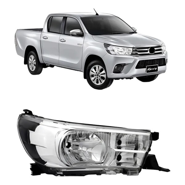 Farol Hilux Srv 2016 2018 2019 2020 Pickup Sem Led