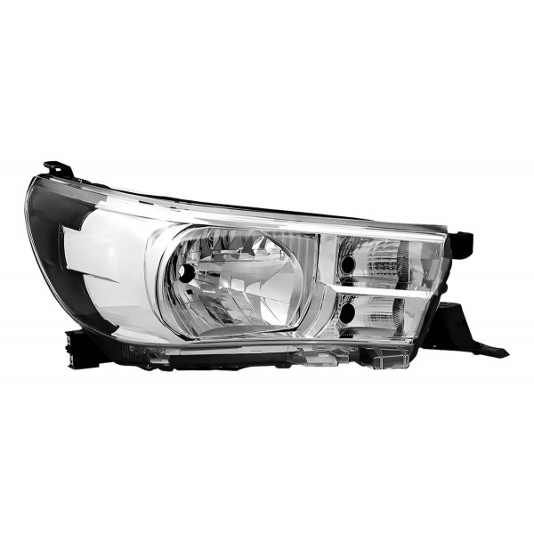 Farol Hilux 2016 A 2020 Eletrico Sem Led Mascara Cromada