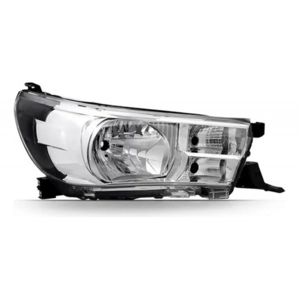 Par Farol Manual Elétrico Hilux 16 A 20 S/ Led Cromado/pret