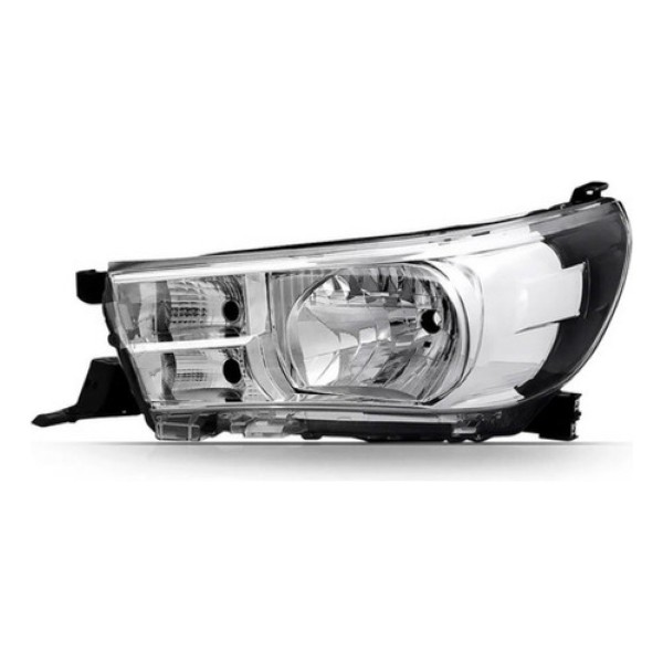 Par Farol Manual Elétrico Hilux 16 A 20 S/ Led Cromado/pret