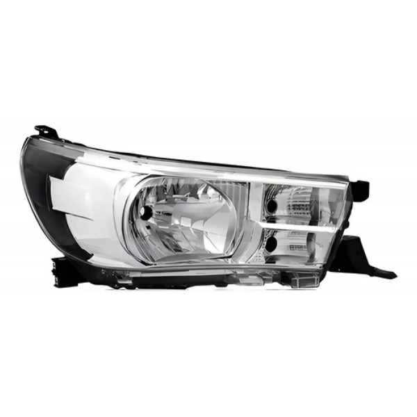 Par Farol Manual Elétrico Hilux 16 A 20 S/ Led Cromado/pret