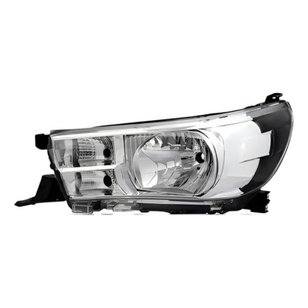 Par Farol Manual Elétrico Hilux 16 A 20 S/ Led Cromado/pret