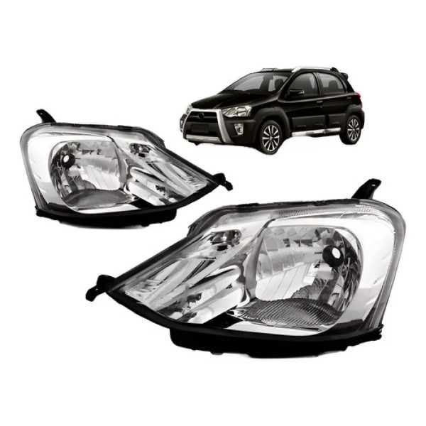 Par Farol Etios Cross 2012 A 2016 Mascara Cromada