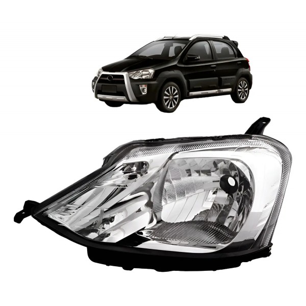 Farol Etios Cross 2012 A 2016 Mascara Cromada