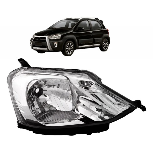 Farol Etios Cross 2012 A 2016 Mascara Cromada