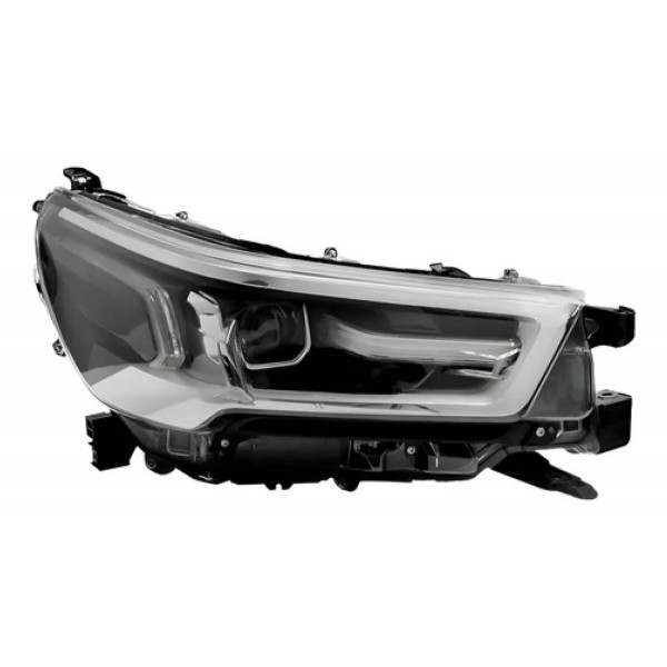 Farol Hilux Srv 2021 2022 C/ Led Aro Cinza
