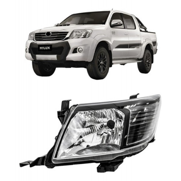 Farol Hilux Srv 2012 2013 2014 2015 Pick-up Cromado