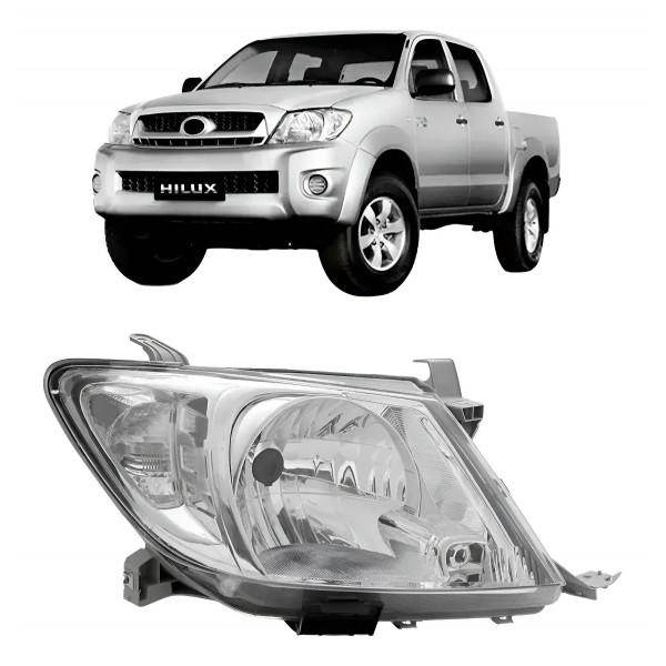 Farol Hilux 2008 2009 2010 2011 Cromado
