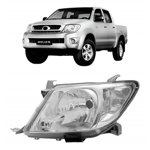 Farol Cristal Hilux 2008 2009 2010 2011