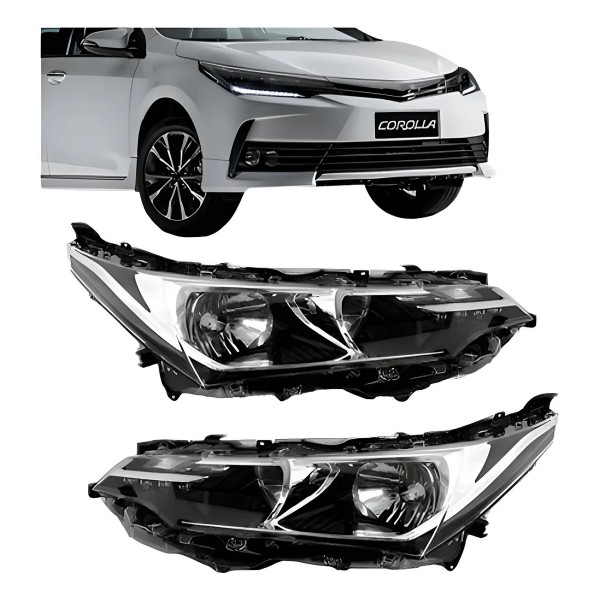Par Farol Corolla Xei 2018/2019 Elétrico Com Motor Com Led