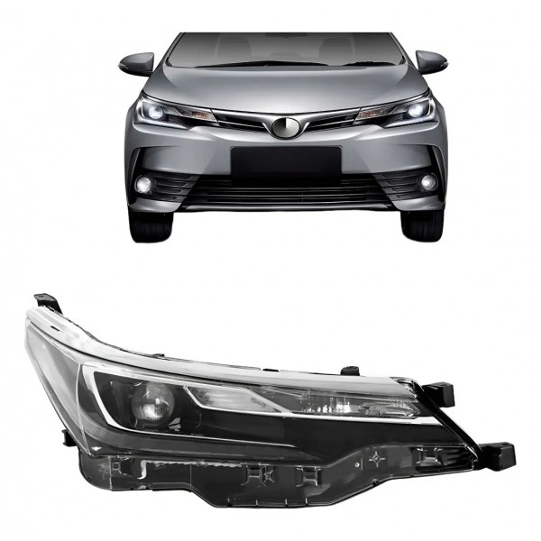 Farol Corolla Altis 2018 2019 Eletrico C/ Motor Projetor Led