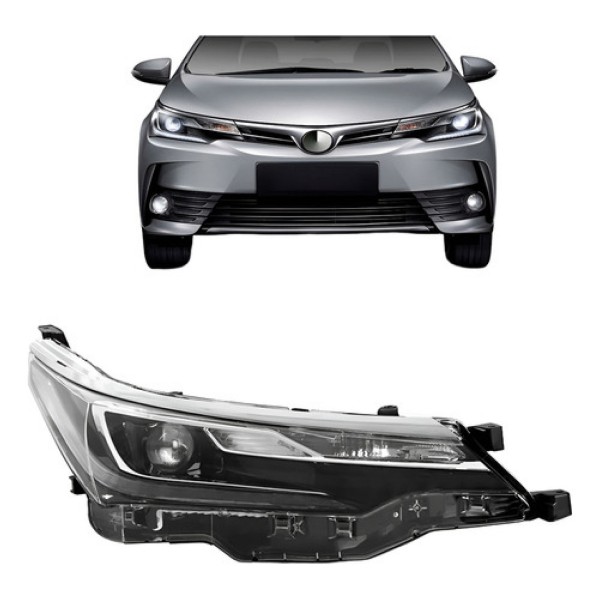 Farol Corolla Altis 2018 2019 Eletrico C/ Motor Projetor Led