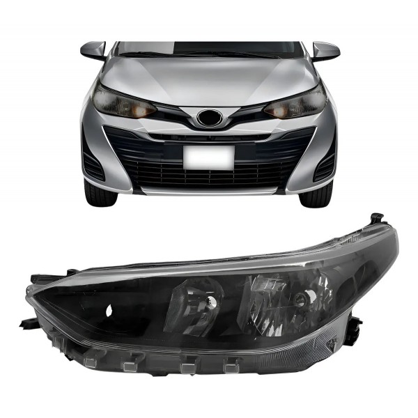 Farol Yaris 2018 2019 2020 2021 2022 Máscara Negra