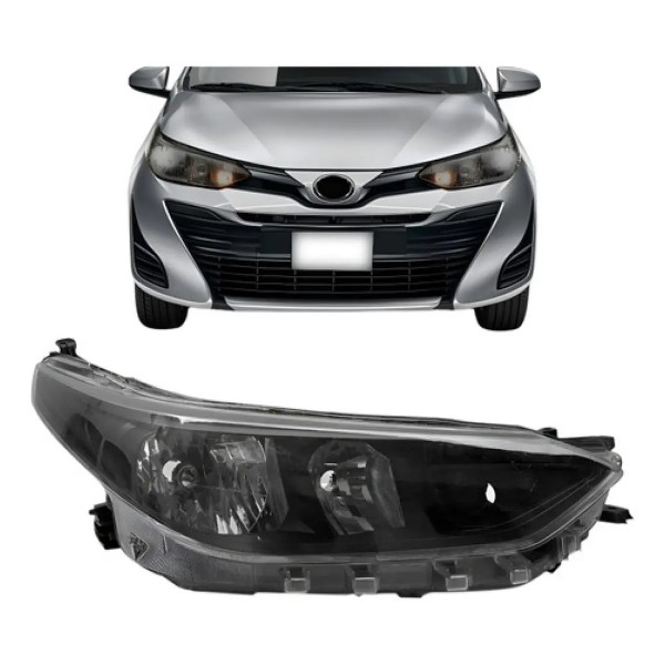 Farol Yaris 2018 2019 2020 2021 2022 Máscara Negra