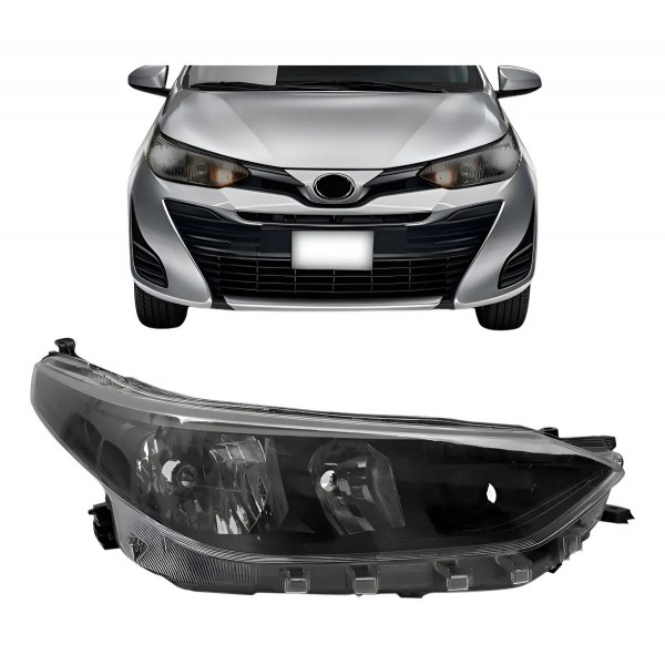 Farol Yaris 2018 2019 2020 2021 2022 Máscara Negra