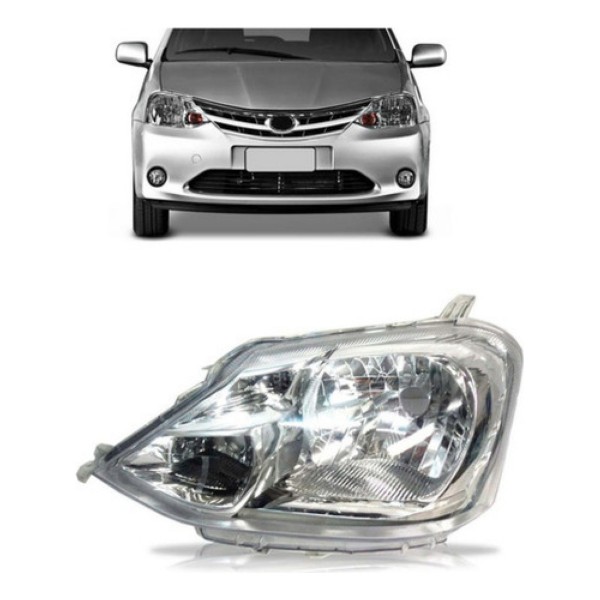 Farol Etios 2013 14 15 2016 Carcaça Cinza