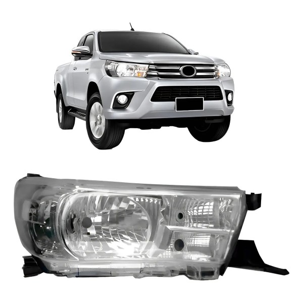 Farol Hilux Srv 2016 A 2017 Manual Eletrico Sem Led