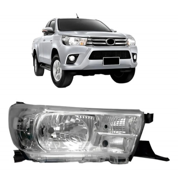 Farol Hilux Srv 2016 A 2017 Manual Eletrico Sem Led