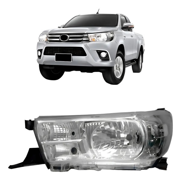 Farol Hilux Srv 2016 A 2017 Manual Eletrico Sem Led