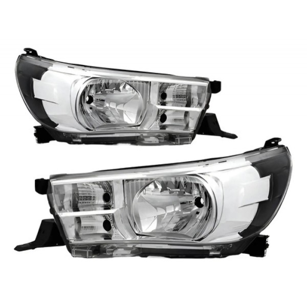 Par Farol Hilux Srv 2016 A 2017 Elétrico Com Motor Sem Led