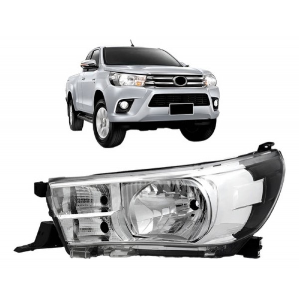 Farol Hilux Srv 2016 A 2017 Elétrico Com Motor Sem Led