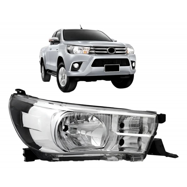 Farol Hilux Srv 2016 A 2017 Elétrico Com Motor Sem Led